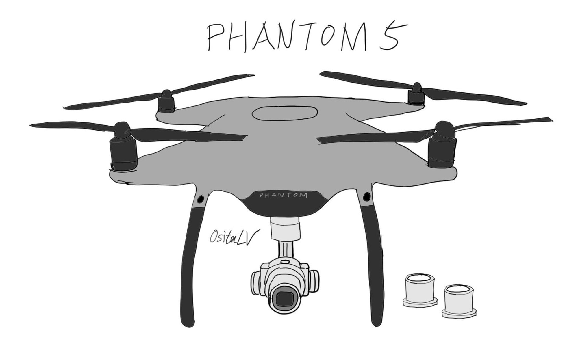 Phantom 5 com case em alumínio